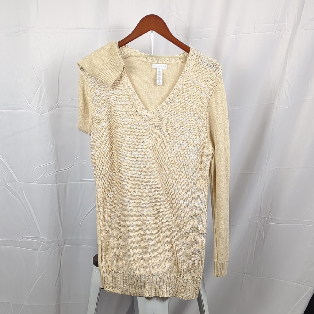 Charter Club Beige V-Neck Sweater
